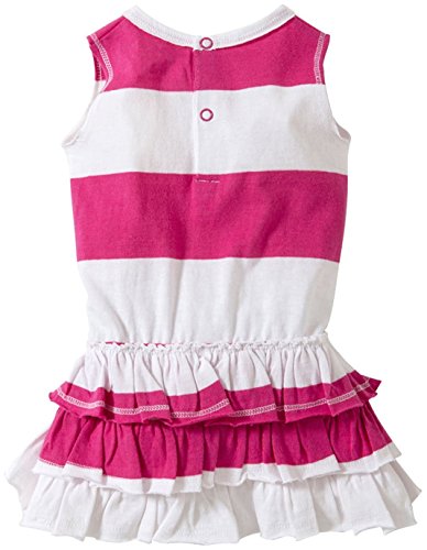 Girls' Rugby Stripe Dress Set () - Hibiscus - 0-3 Months