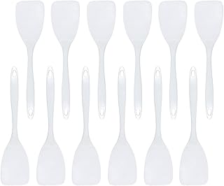 12-Piece White Melamine Turner Set for Cooking and Serving