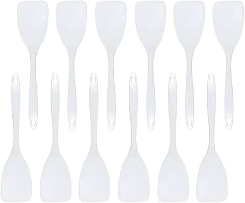 12-Piece White Melamine Turner Set for Cooking and Serving
