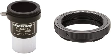 Universal 1.25-inch Camera T-Adapter and Nikon T-Ring