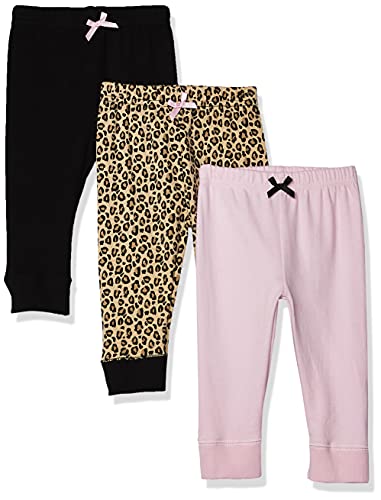 Unisex Baby Cotton Pants, Leopard, 0-3 Months