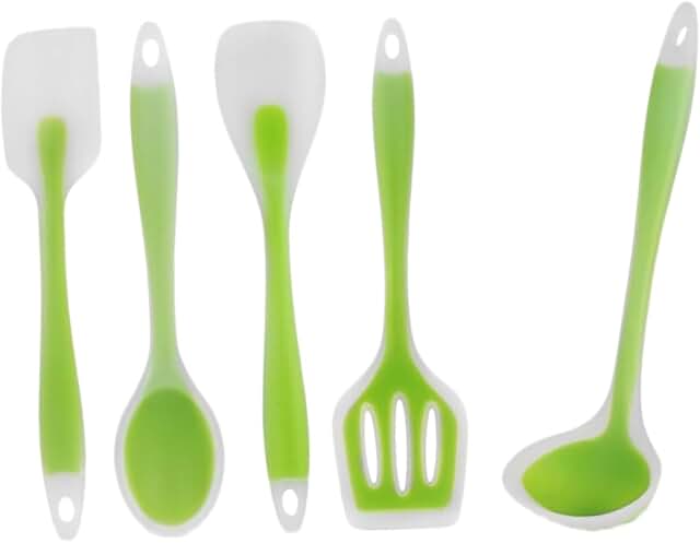 Translucent Silicone Utensil Set, 5 Pieces