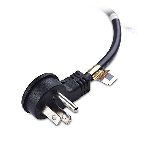 2-Pack Low Profile Flat Plug Extension Cord (Power Extension Cable) 1 Foot (NEMA 5-15P to NEMA 5-15R)