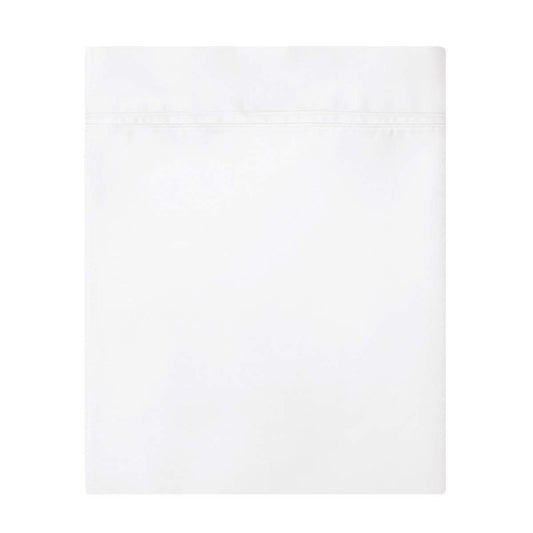 Triomphe Blanc Full/Queen 94 x 116 in Flat Sheet  300 Thread Count, Cotton Sateen  Bedding from France