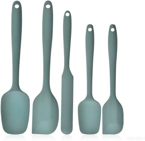 5-Piece Silicone Spatula Set for Cooking and Baking