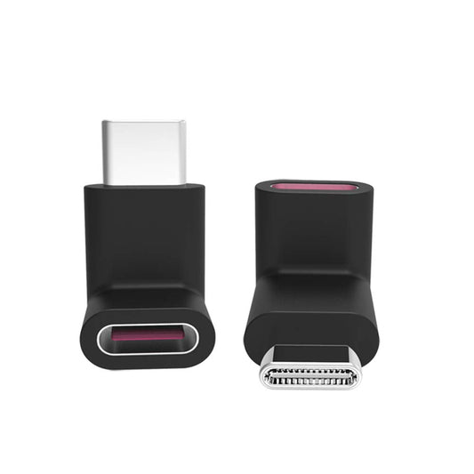 2-Pack 90° Type-C Male to Female Adapter for Devices