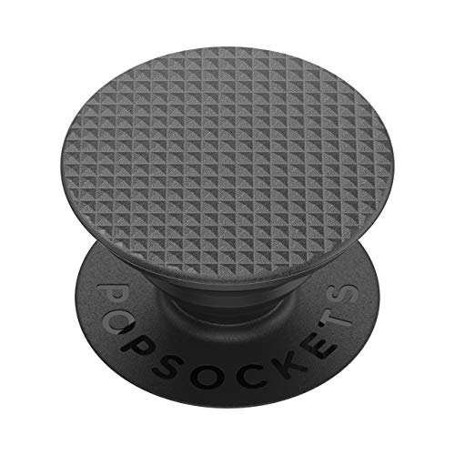 Phone Grip and Stand, Collapsible, Swappable Top, Black