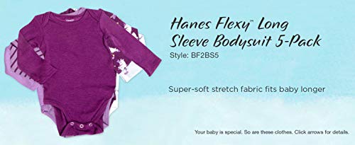 baby boys Ultimate Flexy 5 Pack Long Sleeve Bodysuits Bodystocking, Purple Fun, 12-18 Months US