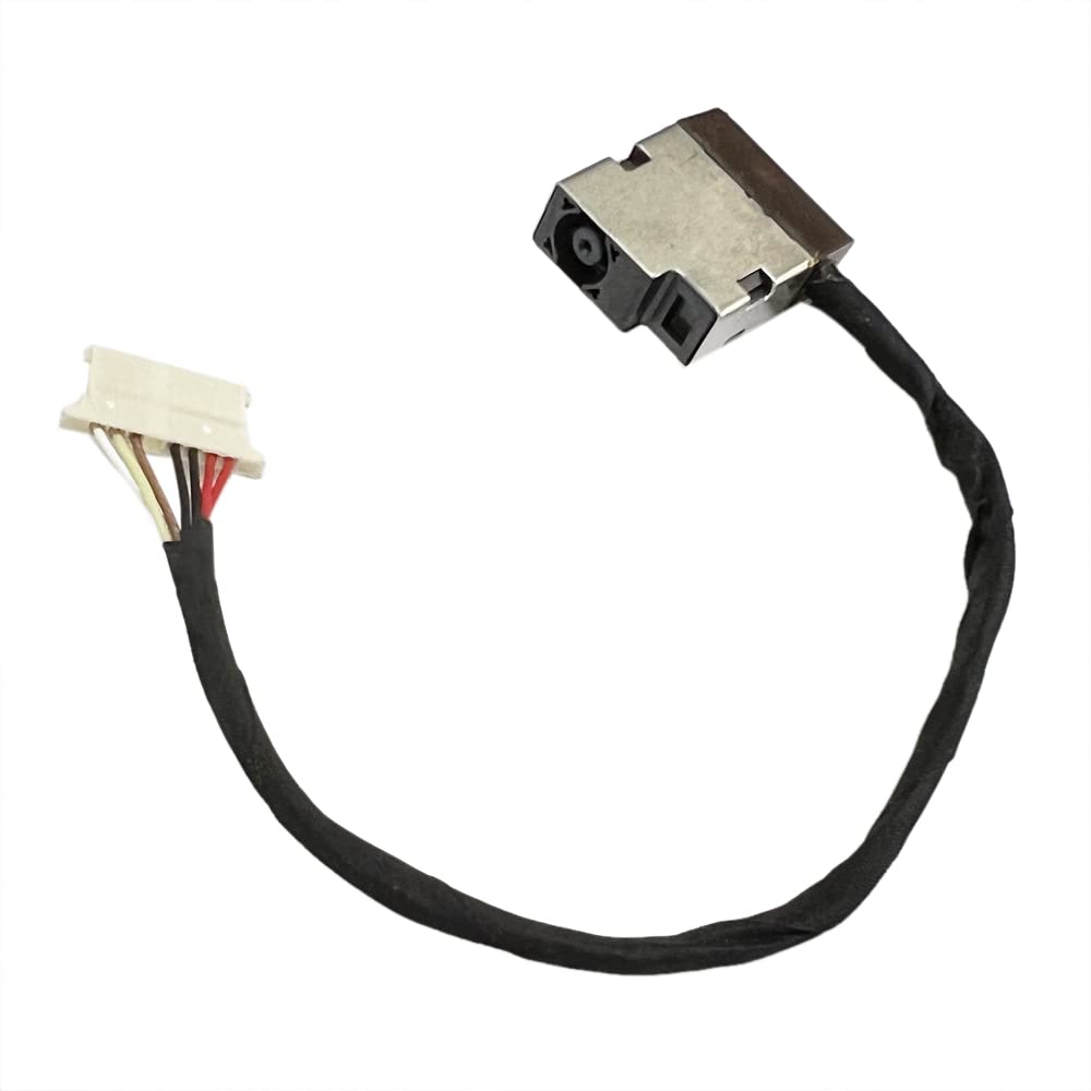 Laptop DC power jack harness with cable port replacement