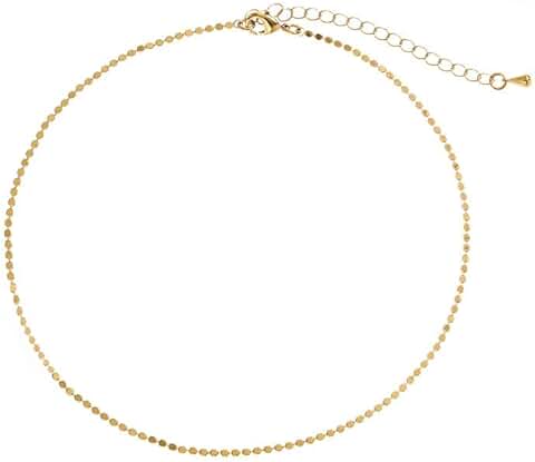 Delicate Shimmer Bead Chain Necklace for Women