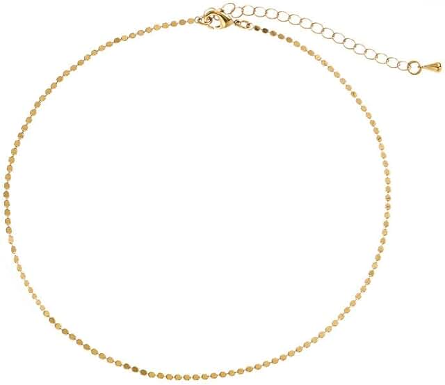 Delicate Shimmer Bead Chain Necklace for Women