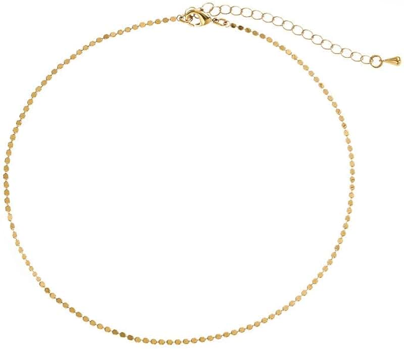 Delicate Shimmer Bead Chain Necklace for Women