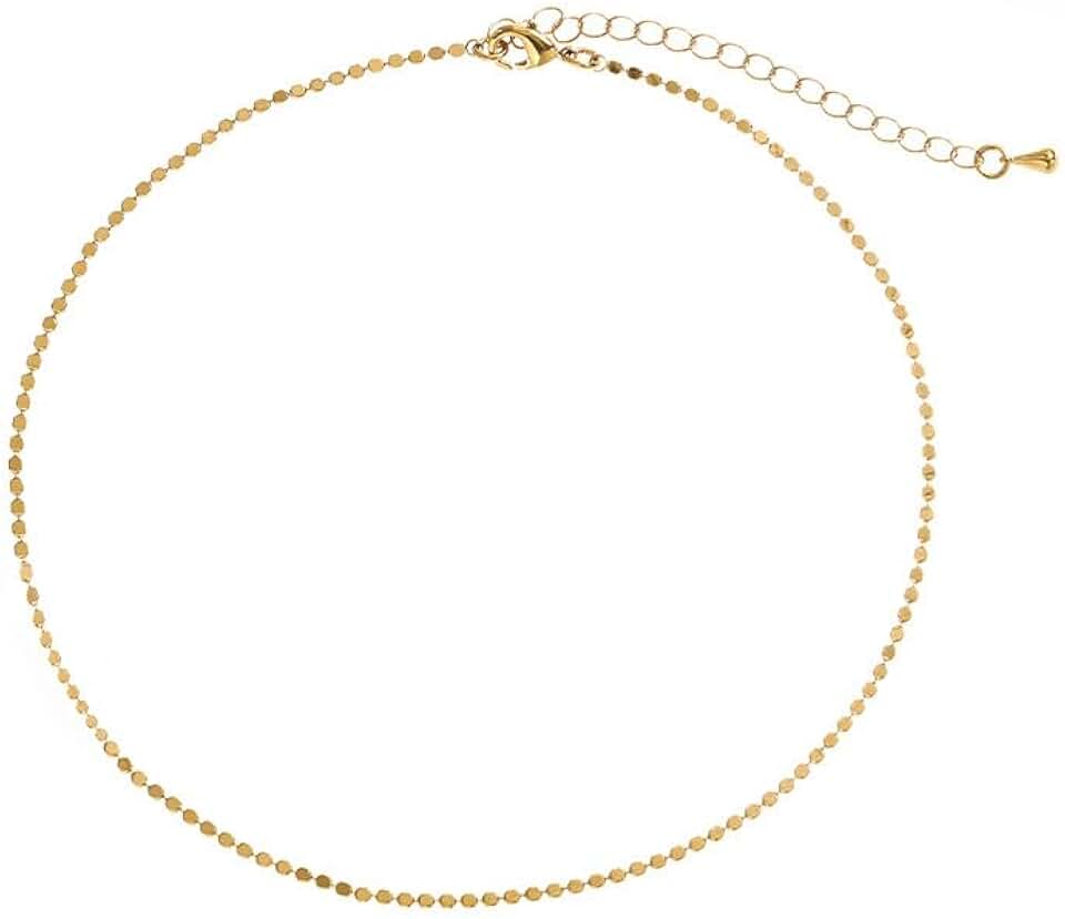 Delicate Shimmer Bead Chain Necklace for Women