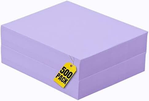 Purple 8.5 x 11 inch Copy Paper, 20lb, 500 Sheets