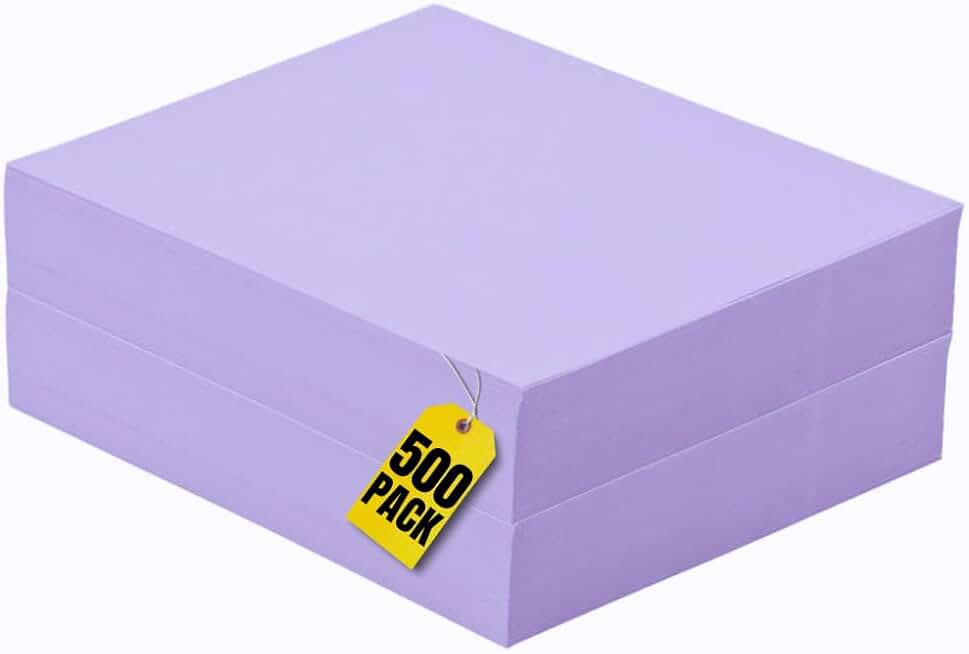 Purple 8.5 x 11 inch Copy Paper, 20lb, 500 Sheets