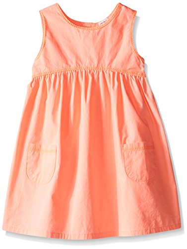 Lace Trim Dress (Baby) - Orange-3 Months