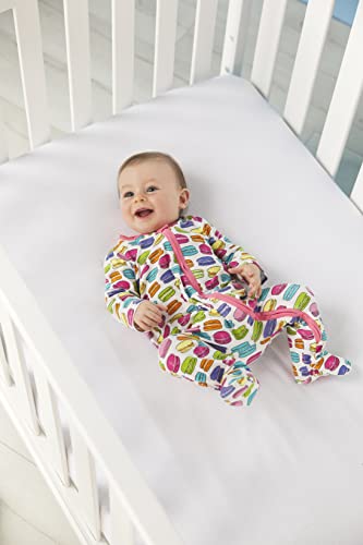 Baby Girl Food Footed Sleeper, Macaron, 0-3 Months