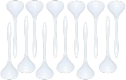 12-Piece White Melamine Cooking Ladle Set