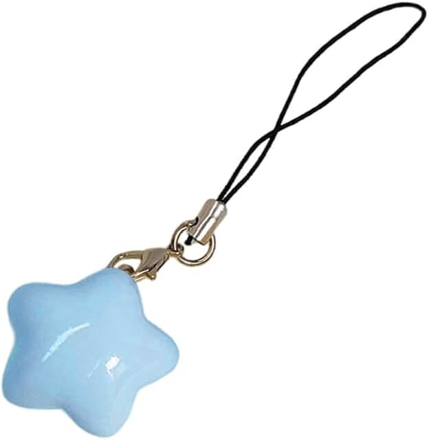 Phone charm lanyard strap with pendant, 7x2.5cm