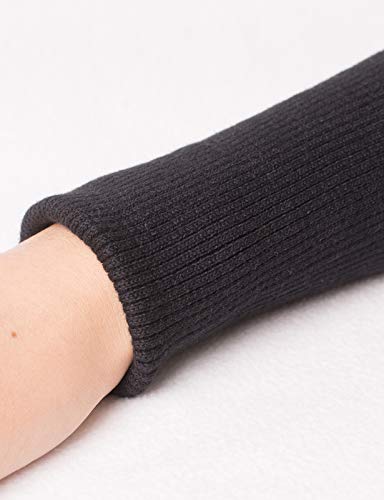  Cuffs for Sleeves, Ribbing Fabric, for Children's Jacket Sewing (Black, 40x7cm)