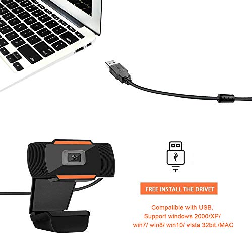 Webcam 1080P with Microphone, Full HD Video Camera for Computers PC Laptop Desktop, USB Plug and Play, Conference Study Video Calling Skype