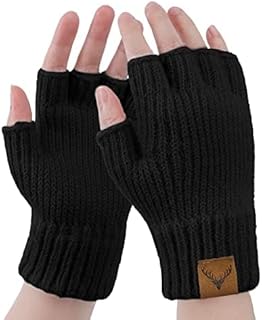 Warm Fingerless Gloves for Women in Winter