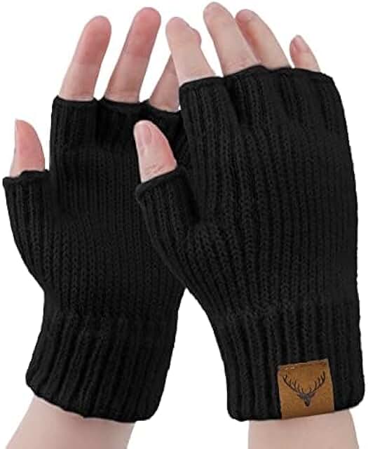 Warm Fingerless Gloves for Women in Winter