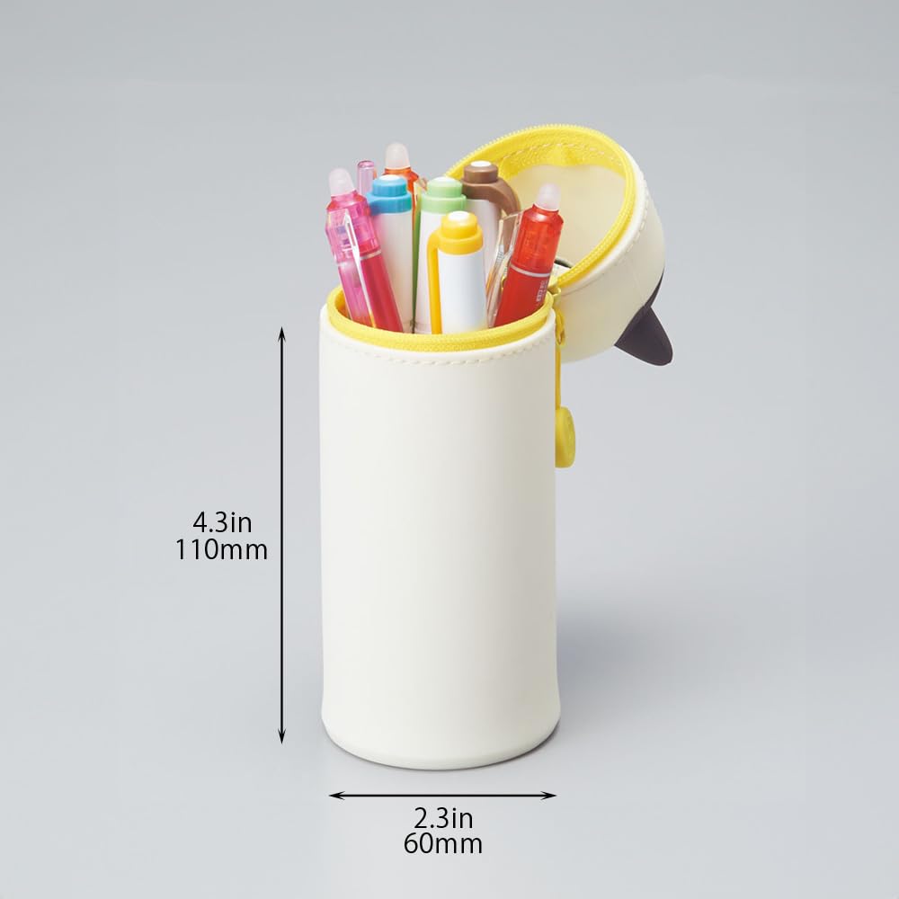 Kawaii Bird Stand-Up Pencil Case for School and Office