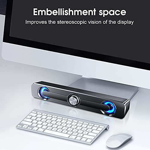 Notebook Speaker, Computer Speaker 3.5mm Jack Portable Universal Professional for Daily Use(Black)