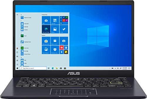 Flagship Vivobook E410MA Thin and Light Business Laptop 14 HD Display Intel Celeron N4020 4GB RAM 128GB eMMC Intel HD Graphics 600 Office365 Win10 (Blue) + HDMI Cable