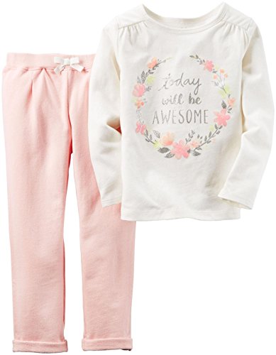 Baby Girls' 2 Pc Playwear Sets 239g239, White, New Born