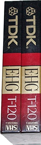 TDK Blank VHS Video Tapes E-HG Extra High Grade Sound & Color T-120 (Pack of 2)