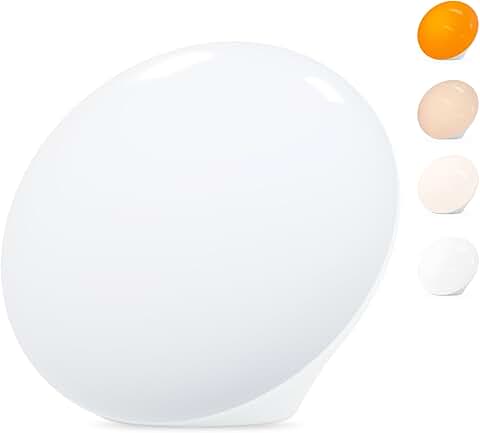 Sunlight Lamp with 10,000 Lux, 4 Colors, 5 Brightness, Timer
