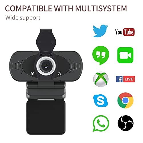 Webcam HD 1080p Web Camera, USB PC Computer Webcam, Laptop Desktop Full HD Camera Video Webcam