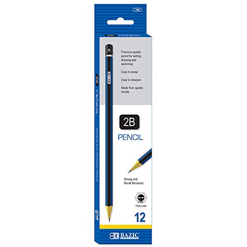 Blue #2B wood pencils, 12 pack