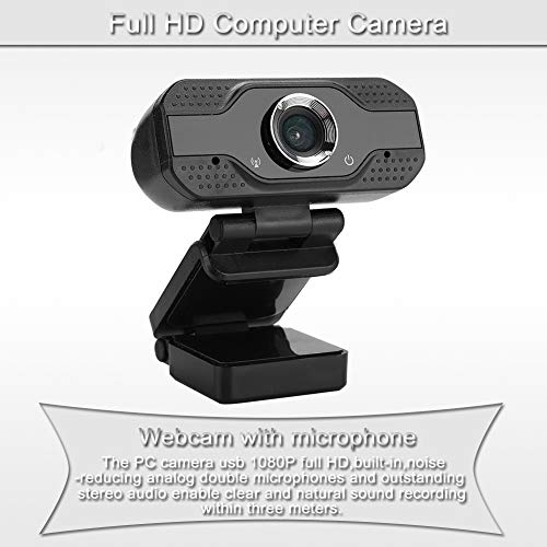 1080P Full HD Webcam Computer Camera Desktop USB Online Class Camera with Microphone Web Camera for Live Streaming Video Calls, for Video Calls, Study, Conference, Record