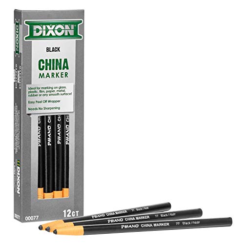 Black China Markers, 12 Pack