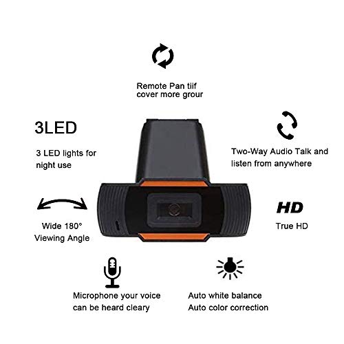 Webcam 1080P with Microphone, Full HD Video Camera for Computers PC Laptop Desktop, USB Plug and Play, Conference Study Video Calling Skype