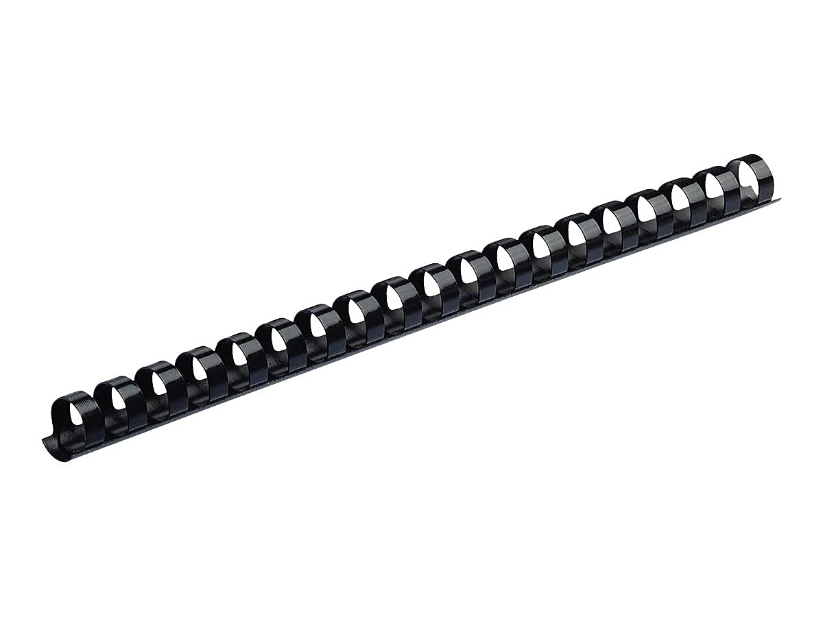 Plastic combs, round back, 100 pack, black, 5/8 inch