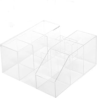Transparent acrylic eyelash tool organizer with tweezers holder
