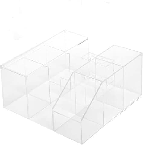 Transparent acrylic eyelash tool organizer with tweezers holder