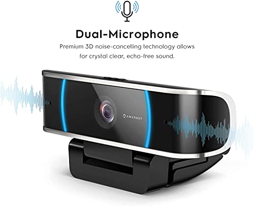 5-Megapixel Webcam with Microphone, Web Cam USB Camera, Computer HD Streaming Webcam for PC Desktop & Laptop w/Mic, Wide Angle Lens & Large Sensor for Superior Low Light (AWC5100)