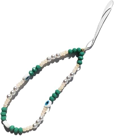 Colorful Beaded Evil Eye Phone Lanyard Wrist Strap