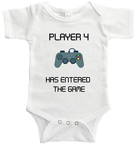 Player 4 Has Entered The Game Bodysuit (0-3 Months) White