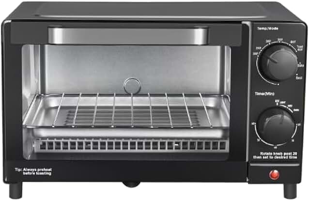 Toaster oven with 4 slices and pizza fit