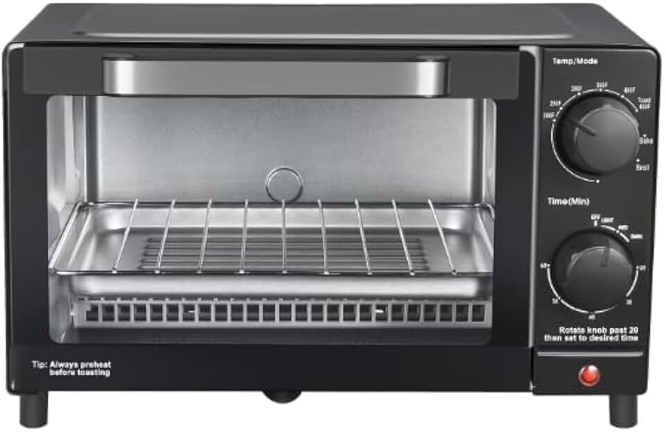 Toaster oven with 4 slices and pizza fit