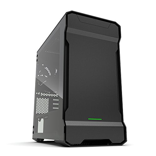 (PH-ES314ETG_BK) EVOLV mATX Tempered Glass Edition Aluminum Exterior RGB LED Illumination Micro Tower Case, Black