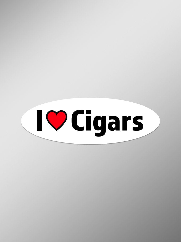 I Love Cigars Vinyl Decals Set for Windows and Walls