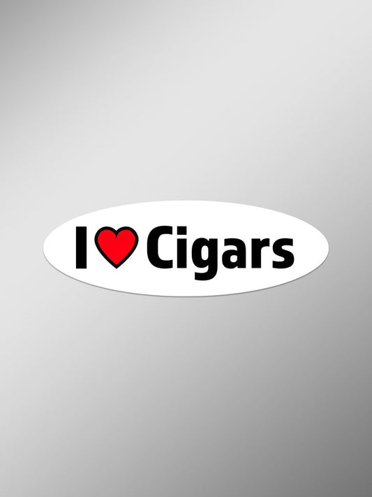 I Love Cigars Vinyl Decals Set for Windows and Walls