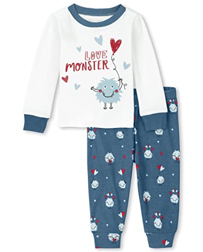 Infant (0-12 Uni  Baby and Toddler Long Sleeve Snug Fit Cotton 2 Piece Pajamas, Bluestone, 3-6 Months